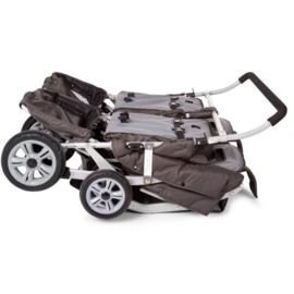 # Quadruple, 4-persoons kinderwagen incl. regenhoes, beschermhoes en automatisch remsysteem