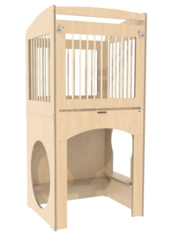# Enkele verhoogde box spijlen en kantelhek/berken