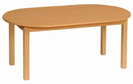 Beuken tafel ovaal 140 x 80 cm