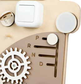 Activiteiten wandbord taupe/beige tinten Bus