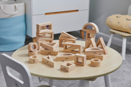 Tickit houten spiegelblokken, set van 8