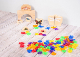 Tickit transparante gekleurde insecten, 96 stuks