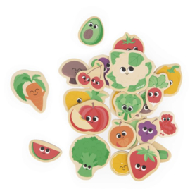Magneetset Groente en Fruit 24 stuks