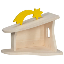 Houten stal inclusief ster