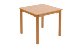 Houten tafel vierkant, 80 x 80 cm