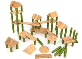Bamboe bouwblokken, 80-delig