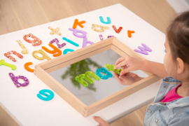 Tickit glitter letters regenboog, 26 stuks