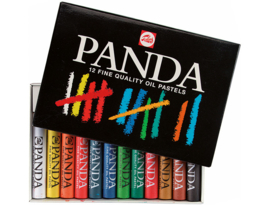 Oliepastelkrijtjes Talens Panda set van 12 ass.