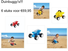 Set van 6 duinbuggy's, 3 kleuren