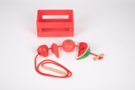 Tickit set van 5 gekleurde kistjes gevuld met groente en fruit