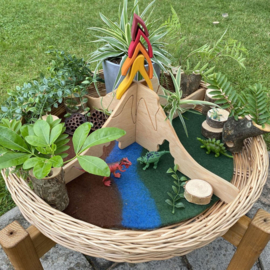 Vilten decor/thema matten - Set van 3