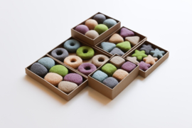 Vilten vormen pastel, 36 stuks