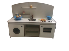 # Kinderkeuken Deluxe berken/wit hpl