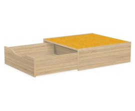 # Podiumdeel vierkant met rolkist 75 x 75 cm, hoogte 24 cm