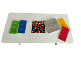 # Legotafel / Bouwtafel 120 x 60 cm, wit