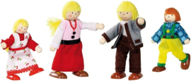 Poppenhuis popjes het Zwitsers gezin