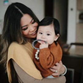 Bloemen armband - Steel/Dark Grey/Stone