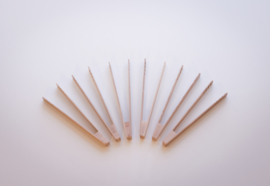 Houten pincetten, 6 stuks