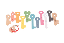 Tickit houten regenboog tel sleutels, 10 stuks