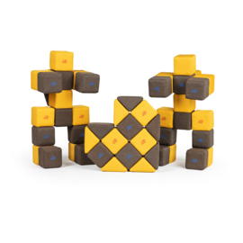 JollyHeap set Medium, 50 stuks magnetische blokken (2 vormen)