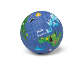 Rubber bal - Wereld - 13 cm