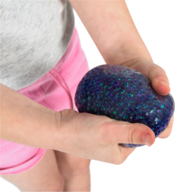 Set van 2 sensorische knijpbare glitterballen (blauw/groen)
