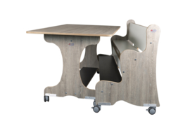 Ergonomisch tafel & zitsysteem recht berken/delano hpl