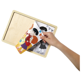 Puzzelset Schooltijden, set van 4