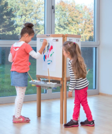 Houten schildersezel en krijtbord 3-zijdig