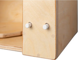 Houten magnetron naturel wit