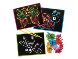 Diamantkaarten, lente, insecten, set van 4