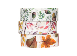 Washi tape, herfst, 3 rollen