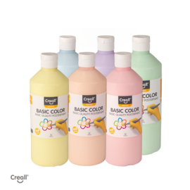 Creall Basic Color Pastelkleuren, 6x 500 ml