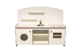 # Kinderkeuken Deluxe berken/wit hpl