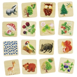 Memorie spel bosleven