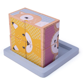 Houten kubus puzzel