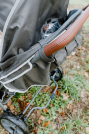 Triplet wandelwagen antraciet met regenhoes