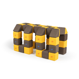 JollyHeap set Medium, 50 stuks magnetische blokken (2 vormen)