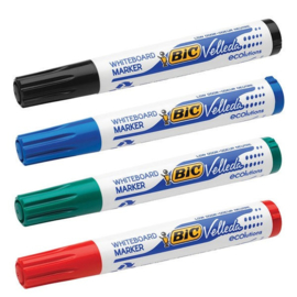 BiC Whiteboardmarker zwart, rood, groen of blauw