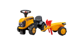 Looptractor met aanhanger en acc. geel