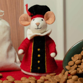 # Vilten Sintermuis met 3 Pietermuizen Fairtrade