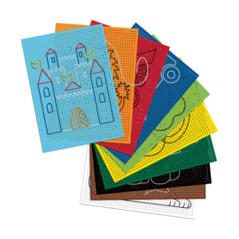 Borduurkarton gekleurd en voorbedrukt