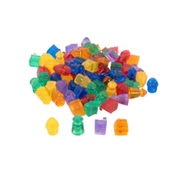 Tickit doorschijnende gekleurde huisjes, 72-delig