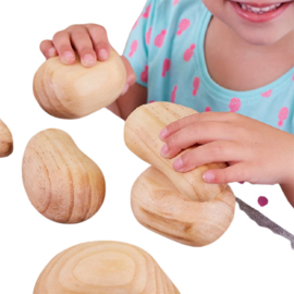 Houten kiezelstenen