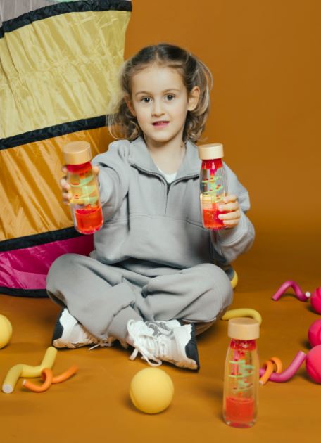 Sensorische fles - Spiraal Roze - Petit Boum