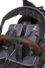 # Sixseater, 6-persoons kinderwagen incl. regenhoes, beschermhoes en automatisch remsysteem