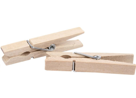 Medium houten wasknijpers, 40 stuks