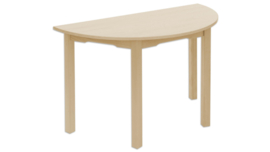 Houten tafel halfrond 120 x 60 cm