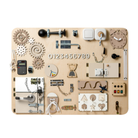 Activiteiten wandbord taupe/beige tinten XL