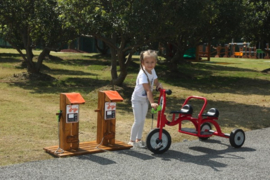 Houten laadstation E-trike